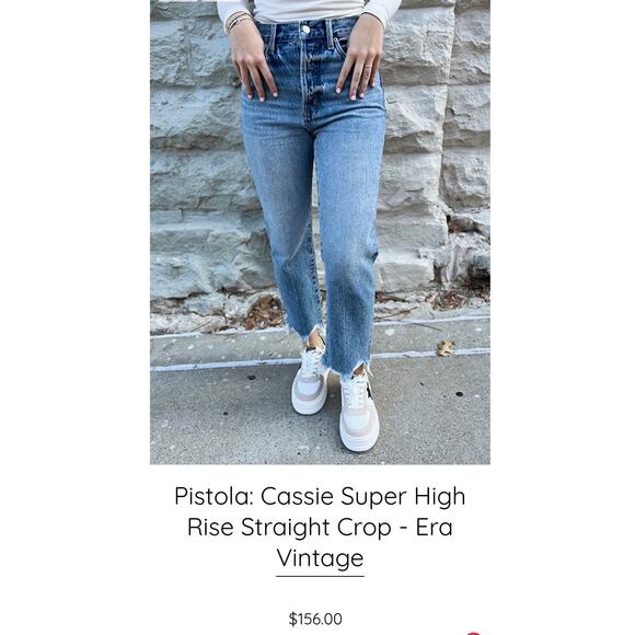 New Revolve Pistola Women Cassie Crop Jeans Fairside Vintage Wash Sz 26 Rtl $156 - Picture 7 of 13